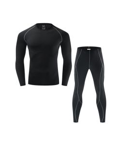 WOSAWE Winter Cycling Base Layer Long Sleeve Thermal Breathable Underwear Men Running Ski Sports Underwear Clothing