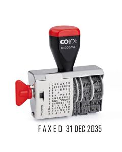 Colop 04000/WD Dial A Phrase Word and Date Stamp - 108803