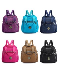 Multi-Color Nylon Waterproof Fashion Women Backpack Shoulder Bag Lady Stylish Travel School Bag