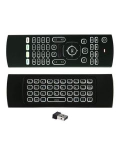 MX3 Wireless QWERTY White Backlit 2.4GHz Keyboard Air Mouse For TV Box MINI PC