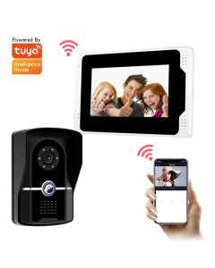 1080P WiFi Smart Video Doorbell with 7inch Touch Panel Screen EU Plug APP Remote Viewing Motion Detection IR Night Vision Intercom Visual Door Bell