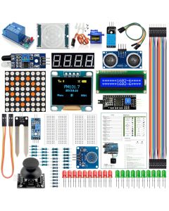 AOQDQDQD Module Sensor Kit For Arduino with 0.96" OLED 1602 LCD Display Relay Servo Motor DHT11 for Starter Projects