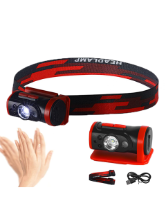 BIKIGHT Gesture Sensing Headband Waterproof Outdoor Headlight Fast Charge Head Light LED Night Fishing Lamp for Camping