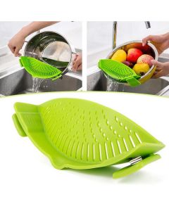IPRee Durable Silicone Pan Strainer Colanders Wash Fruit Vegetables Pasta Kitchen Tools Gadgets Wash Bag