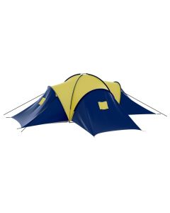 Waterproof Camping Tent 6~9 Persons Tunnel Tent Large Family Tent For Camping Hiking Travel Blue & Yellow