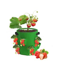 2Pcs 10 Gallon Strawberry Planter Bags Grow Bag Garden Pots Non Woven Fabric