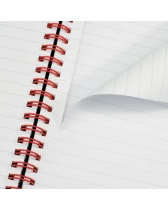 Black n Red A4 Wirebound Polypropylene Cover Notebook Ruled 140 Pages Black/Red (Pack 5) - 100080166