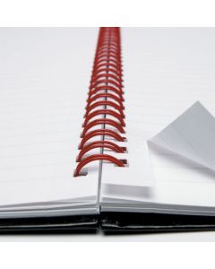 Black n Red A4 Wirebound Soft Cover Notebook Ruled 100 Pages Black/Red (Pack 10) - 100080174