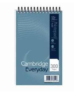 Cambridge Reporters Notebook Wirebound Headbound 125x200mm 300 Pages (Pack 5) 100080210