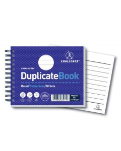 Challenge Duplicate Book Carbonless Wirebound Ruled 105x130mm (Pack 5) 100080427