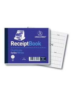 Challenge 105x130mm Duplicate Receipt Book Carbon Taped Cloth Binding 100 Sets (Pack 5) - 100080444