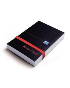 Black n Red A7 Casebound Polypropylene Cover Notebook Ruled 192 Pages Black/Red (Pack 10) - 100080540
