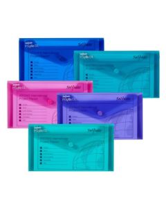 Snopake Polyfile Wallet File Polypropylene DL Electra Assorted Colours (Pack 5) - 10035
