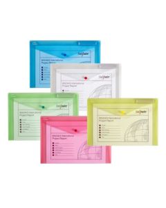 Snopake Polyfile Wallet File Polypropylene Foolscap Classic Assorted Colours (Pack 5) - 10087X