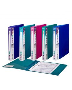 Snopake Superline Ring Binder 2 O-Ring A4 25mm Rings Electra Assorted (Pack 10) - 10165