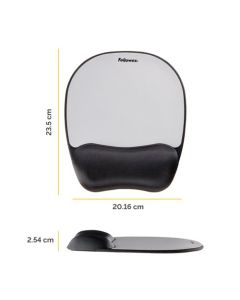 Fellowes Memory Foam Mouse Pad and Wrist Rest Silver 9175801