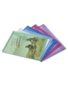 Rapesco Eco Popper Wallet A4 Assorted Colours (Pack 5) 1039