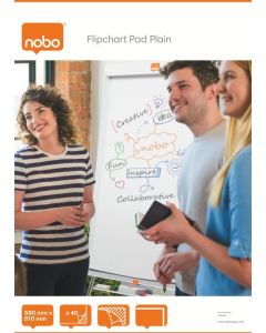 Nobo Flipchart Pad Plain A1 40 Sheets (Pack 5) 34631165