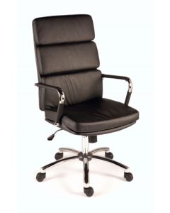 Deco Retro Style Faux Leather Executive Office Chair Black - 1097BLK
