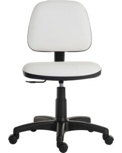 Ergo Blaster Medium Back PU Operator Office Chair without Arms White - 1100PUWHI