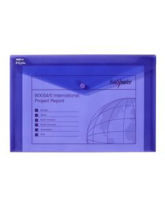 Snopake Polyfile Wallet File Polypropylene Foolscap Electra Purple (Pack 5) - 11162
