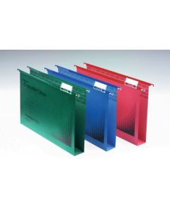 Rexel Crystalfile Classic Foolscap Suspension File Manilla 30mm Red (Pack 50) 70622