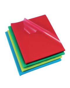 Rexel Nyrex Cut Flush Folder Polypropylene A4 110 Micron Assorted Colours (Pack 100) - 12216AS