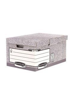 Fellowes Bankers Box Flip Top Storage Box Board Grey (Pack 10) 1181501