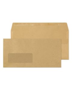 Blake Purely Everyday Wallet Envelope DL Self Seal Window 80gsm Manilla (Pack 1000) - 11884