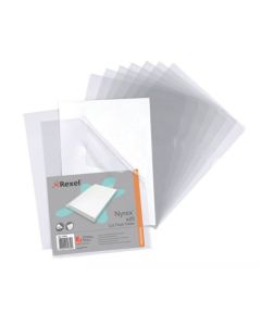 Rexel Nyrex Cut Flush Folder Polypropylene A4 110 Micron Clear (Pack 25) 12153