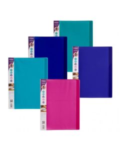 Snopake A4 Display Book 24 Pocket Electra Assorted Colours (Pack 10) - 12219