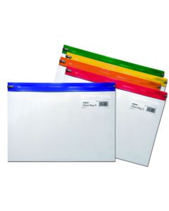 Snopake Zippa Bag S Polypropylene A4 180 Micron Classic Assorted Colours (Pack 25) - 12796