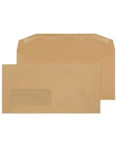 ValueX DL Envelopes Mailer Gummed Window Manilla 80gsm (Pack 1000) - 13810
