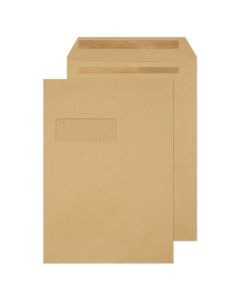 ValueX C4 Envelopes Basketweave Pocket Self Seal Window Manilla 115gsm (Pack 250) - 13889