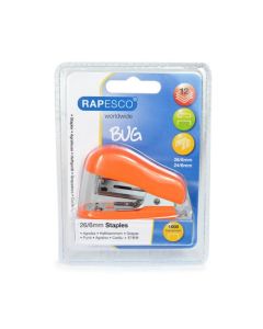 Rapesco Bug Mini Stapler Plastic 12 Sheet Orange - 1410