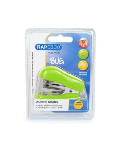 Rapesco Bug Mini Stapler Plastic 12 Sheet Green - 1411