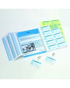 Durable Visitor Book 100 Refill Pack - 100 Perforated 90x60 mm Visitor Badge Inserts - GDPR Compliant - 146465