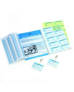 Durable Visitor Book 300 Refill Pack - 300 Perforated 90x60 mm Visitor Badge Inserts - GDPR Compliant - 146600