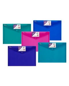 Snopake Polyfile ID Wallet File Polypropylene A4 Electra Assorted Colours (Pack 5) - 14734