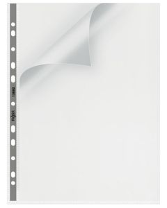 Nyrex Reinforced Multi Punched Pocket Polypropylene A4 90 Micron Side and Top Opening Clear (Pack 25) 13682