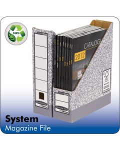 Fellowes Bankers Box System Magazine File Board Grey (Pack 10) 186004