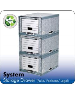 Fellowes Bankers Box System Storage Drawer Board Grey (Pack 5) 1820