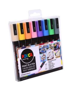 Posca PC-5M Paint Marker Assorted Pale Colours (Pack 8) - 153544854