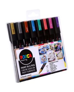 Posca PC-5M Paint Marker Assorted Metallic Colours (Pack 8) - 153544855