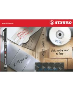 STABILO Write-4-All Fine Permanent Marker 0.7mm Line Black (Pack 10) - 156/46