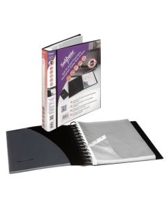 Snopake ReOrganiser A4 Display Book 60 Pocket Black - 15781