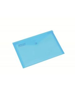 Rexel Popper Wallet Polypropylene A4 Blue (Pack 5) 16129BU
