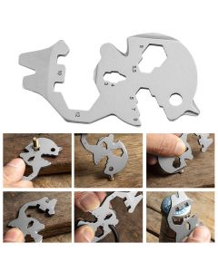 VOLKEN 7-in-1 Pocket Multi-tool Multifunction Military Card Shape EDC Tools Screwdriver For Outdoor Survival Camping