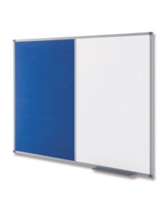 Nobo Classic Combination Board Blue Felt/Magnetic Whiteboard Aluminium Frame Blue 900x1200mm 1902258