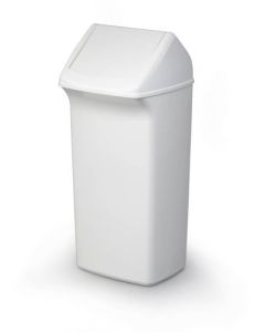 Durable DURABIN Plastic Waste Recycling Bin Rectangular 40 Litre with White Lid - 1809798010